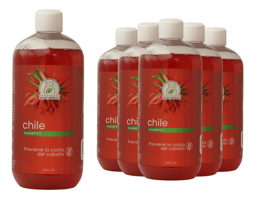  Shampoo Capilar De Chile Aperlado (500ml) 6 Pack