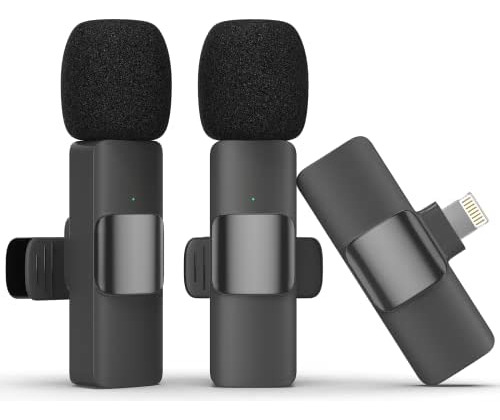 Icomal Wireless Lavalier Microphone Para iPhone, iPad - Micr