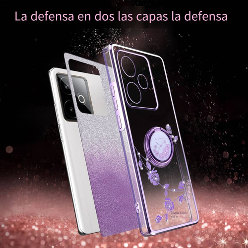Funda Con Diseño De Flores Brillantes Para Huawei Nova 7i/8i/9/9 Pro/7 Pro/8 Se Con Soporte, A Prueba De Golpes