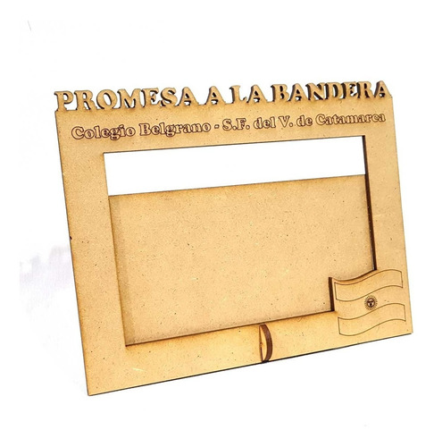 Imagen 3 de 3 de 80 Portaretratos Fibrofacil Promesa La Bandera Personalizado