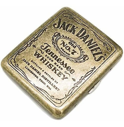 Estcuche Metal Retro Para 20 Cigarrillos 85mm Jack Daniels