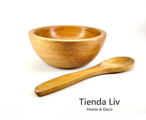 Imagen 2 de 9 de Cazuelas Cuenco De Madera De 8 Cm X 10u
