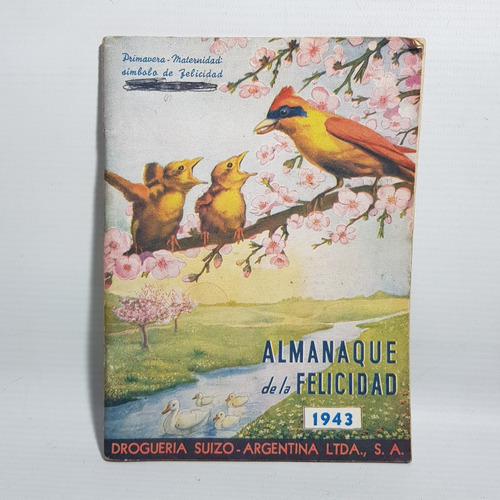 Antiguo Almanaque 1943 Felicidad Farmacia Perfum Mag 62083