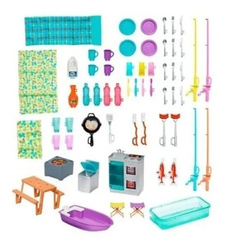 Barbie Estate Camper 3 En 1 Acampamento Totalmente Amueblado