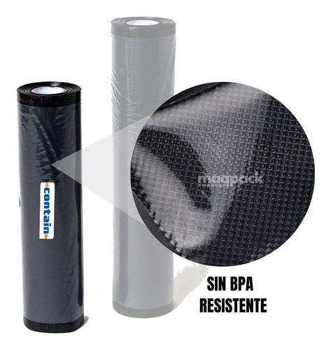 Imagen 6 de 8 de 1 Rollo Vacio Gofrado Transp-negro 25x500cms Oster Foodsaver