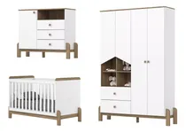 Comprar Combo Dormitorio Bebé Cómoda Cuna Transformable Ropero