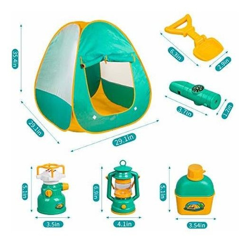 Juego De Camping Para Niños Con Tienda De Campaña 24 Piezas