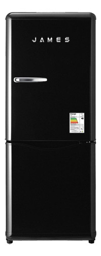 Heladera auto defrost James J 153 piano black con freezer 141L 220V - 240V