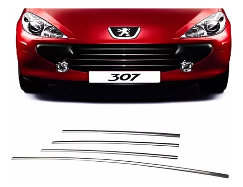 Juego Viras Molduras Cromadas Parrilla Peugeot 307 Original