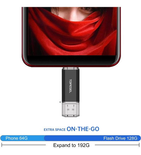 Topesel Type C 128gb Usb C Flash Drive Dual 2 En 1 Usb C ...
