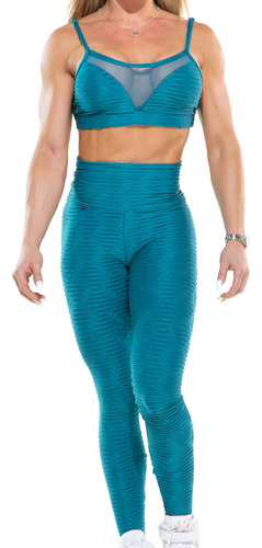 Conjunto Gym Queen Aqua