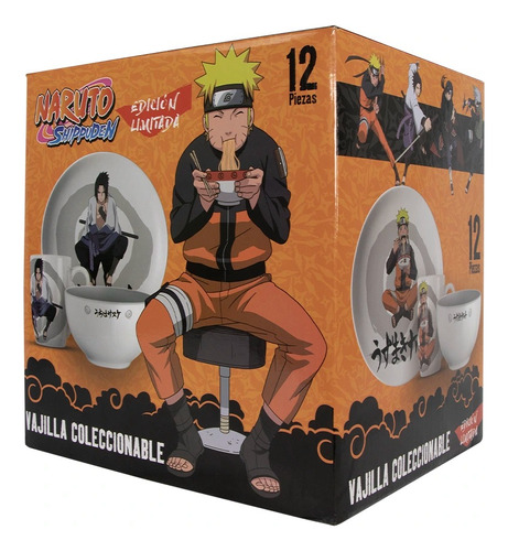 Vajilla Naruto 12 Piezas Platos, Bowls, Tazas Geek Industry