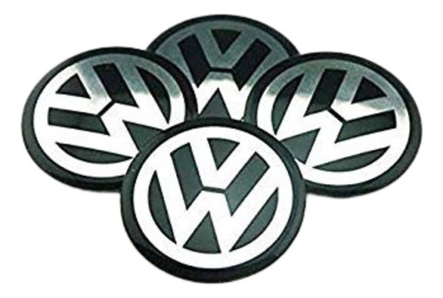 Centro Logo Llanta Volkswagen Autoadhesivo X4 55 Mm 