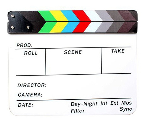 Imagen 3 de 7 de Claqueta Acrílica Magnética Para Producciones De Vídeo, Cine