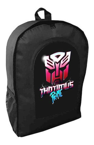 Mochila Negra  Transformers Adulto / Escolar D47