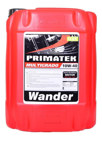 Aceite De Motor Semisintetico 10w40 Wander Balde X 20 Lts Cl