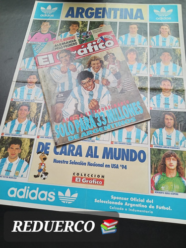 El Gráfico 3898 Y Póster Argentina Maradona Basile 21/6/1994