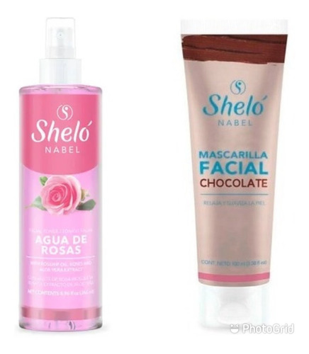 Tónico Facial Agua De Rosas Y Mascarilla De Chocolate Shelo