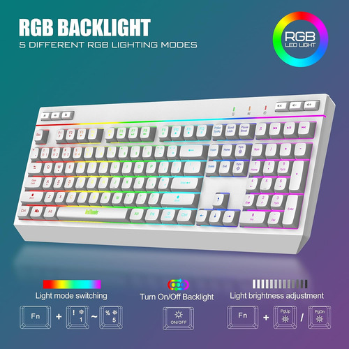Combinação De Teclado E Mouse Sem Fio Redthunder K20, Full S