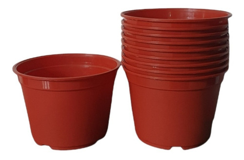 Pack 10 Maceteros Redondo 16 Cms. Terracota