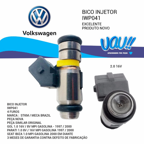 Bico Injetor Vw Gol Parati Polo 1.0 16v Ibiza 1.0 Iwp041