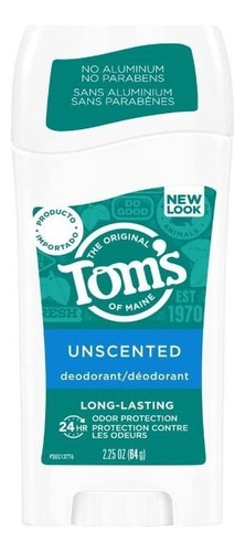 Tom S Of Maine Desodorante Unscented En Barra 64 G Sin Fragancia