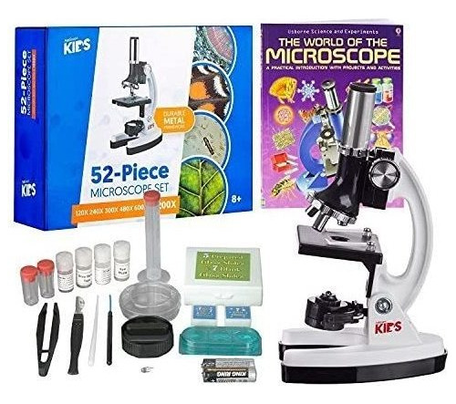 Amscope-kids 120x-x Kit Para Principiantes Microscopio Biol.