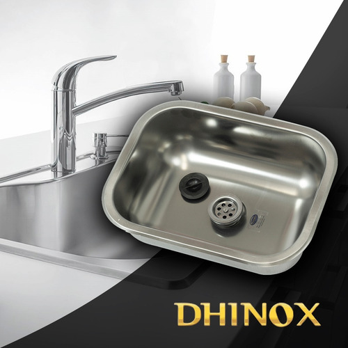 Imagen 6 de 10 de Pileta Bacha Acero Dhinox Cocina Simple 37 X 27 X 14 Oferta