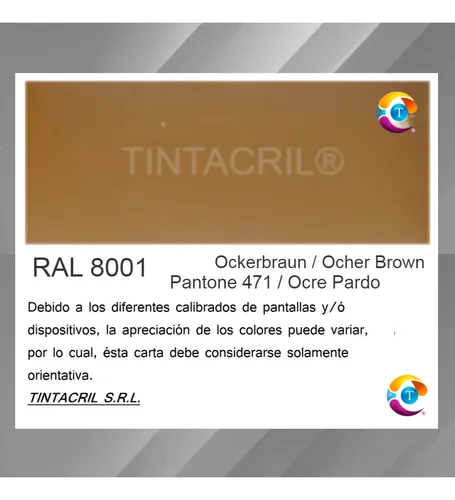 Pintura Bicapa Ral 8001 X 3.6 Lts. Beige Ocre