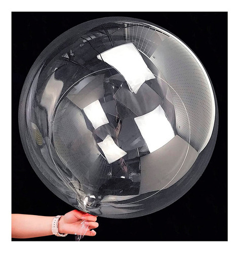 Kit 10 Balão Bubble Cristal Transparente 24 Polegadas 60cm