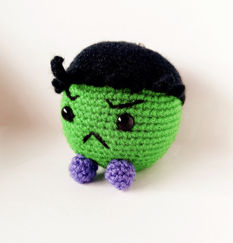 Amigurumi Mini Hulk Tejido A Crochet (c/llavero)