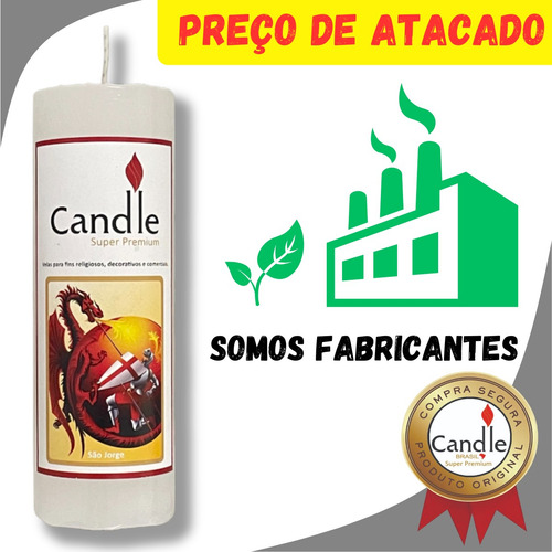 Kit De 10 Velas 7 Dias 260g Imagem São Jorge