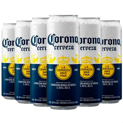 Cerveza Corona Rubia Lata 01mercado - Pack X6 Unidades