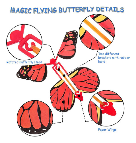 40 Juguetes Voladores Mágicos De Mariposa Voladora Regalo