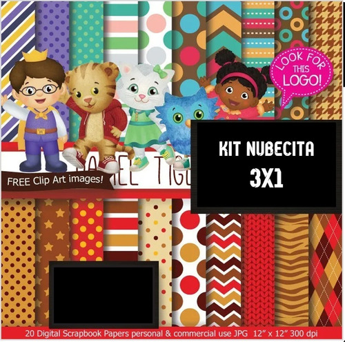 Kit Imprimible 3x1 Daniel El Tigre Imagen Fondos #443