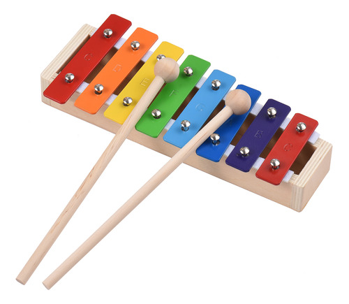 Glockenspiel Compacto 8 Teclas Con Mazos De Madera