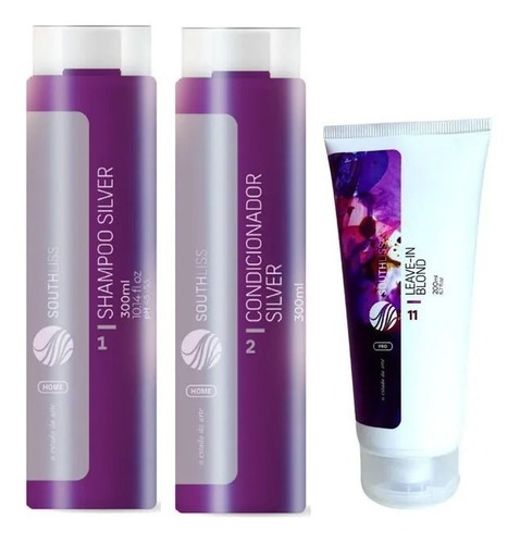 Southliss Silver Shampoo E Condicionador + Leave In Blond
