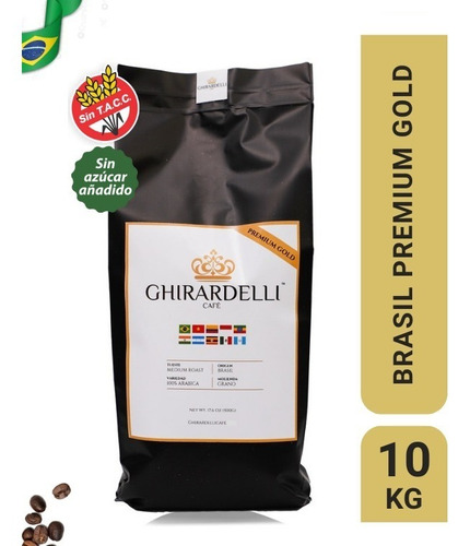 Café Brasil Tostado Premium Molido O Grano Sin Tacc X 10 Kg