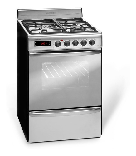 Imagen 3 de 8 de Cocina Longvie 21601x Multigas 4 Hornallas Ac. Inox 60cm 12c