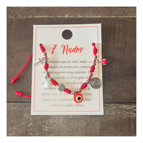 Pulsera 7 Nudos Ojo Protector San Benito Mal De Ojo Suerte