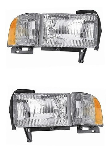 Par Faros Dodge Pickup Ram 1994 1995 1996 - 2002  Depo Qwe