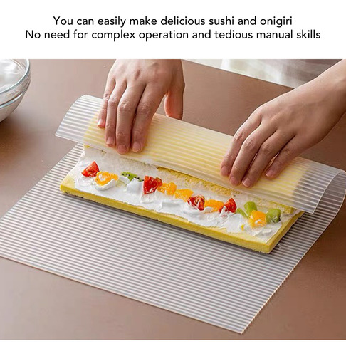Alfombrilla De Silicona Para Sushi, Enrollable Y Fácil De Us