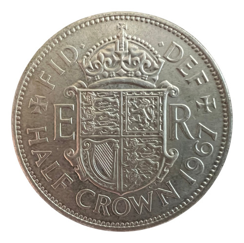 Moeda Oficial Inglaterra 1967 Half Crown