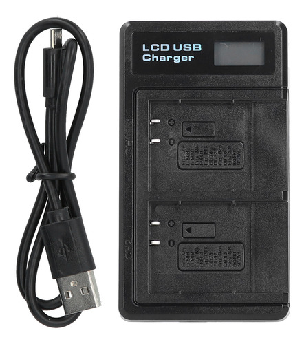 Batería Portátil De Doble Cargador Para Cámara Digital Lcd L