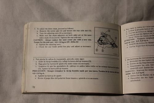 Honda Cg 110 Y 125 1980 Manual Del Propietario (Usado)