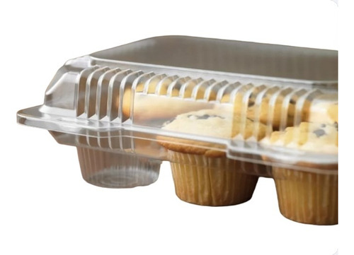 Envase Porta Cupcake De 6 Porciónes Pack 25 Unidades