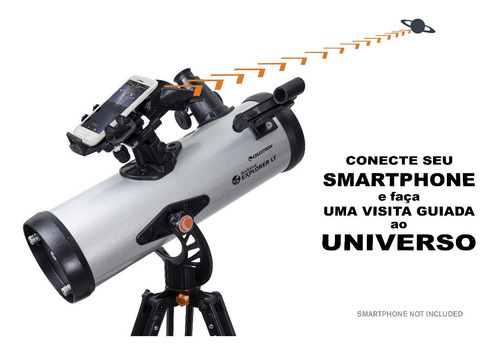 Telescópio Celestron Com Autoguide Smartphone Explorer Lt114