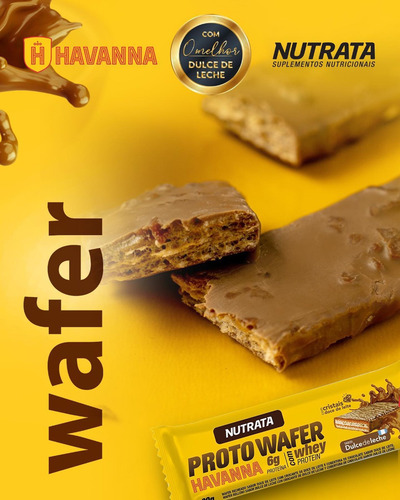 12 Proto Wafer Dulce De Leche Havanna Com Whey 30g