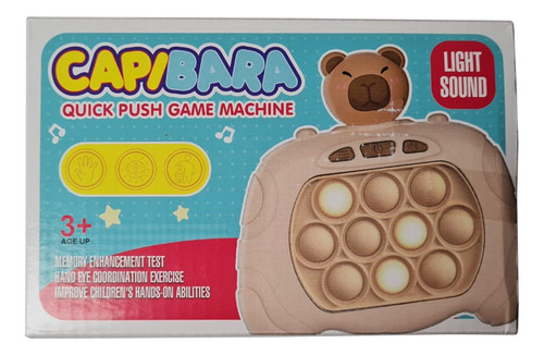 Consola Pop It Electronico Luz Y Sonido Capibara Carpincho