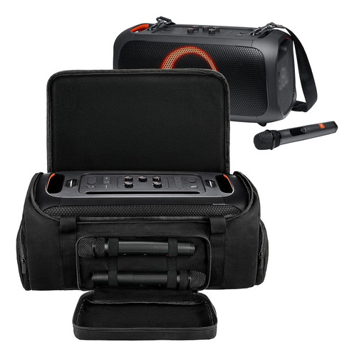 Funda Protectora Acolchada Impermeable Para Jbl Partybox On The Go, Bolsa De Transporte Portátil Con Bolsillos Para Micrófonos Y Accesorios, Antigolpes